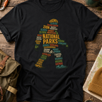 National Parks Bigfoot Word Art T-Shirt