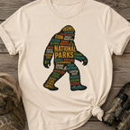 National Parks Bigfoot Word Art T-Shirt