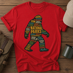 National Parks Bigfoot Word Art T-Shirt