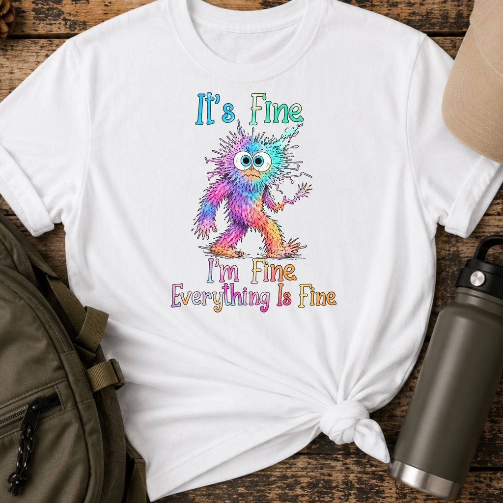 It's Fine Bigfoot Funny T-Shirt