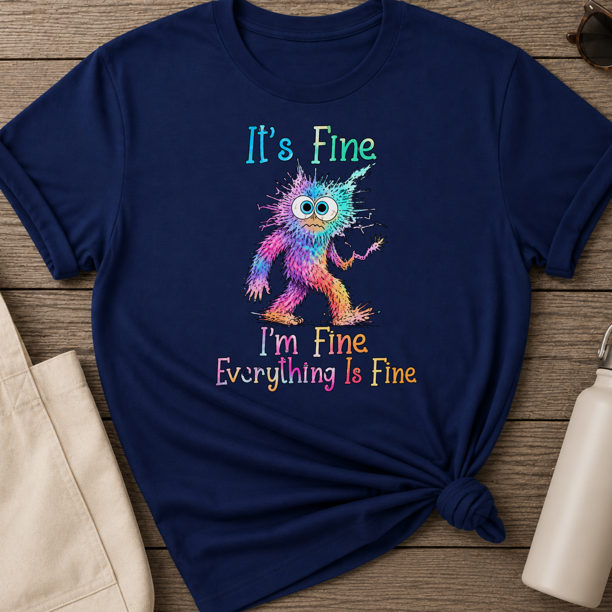 It's Fine Bigfoot Funny T-Shirt