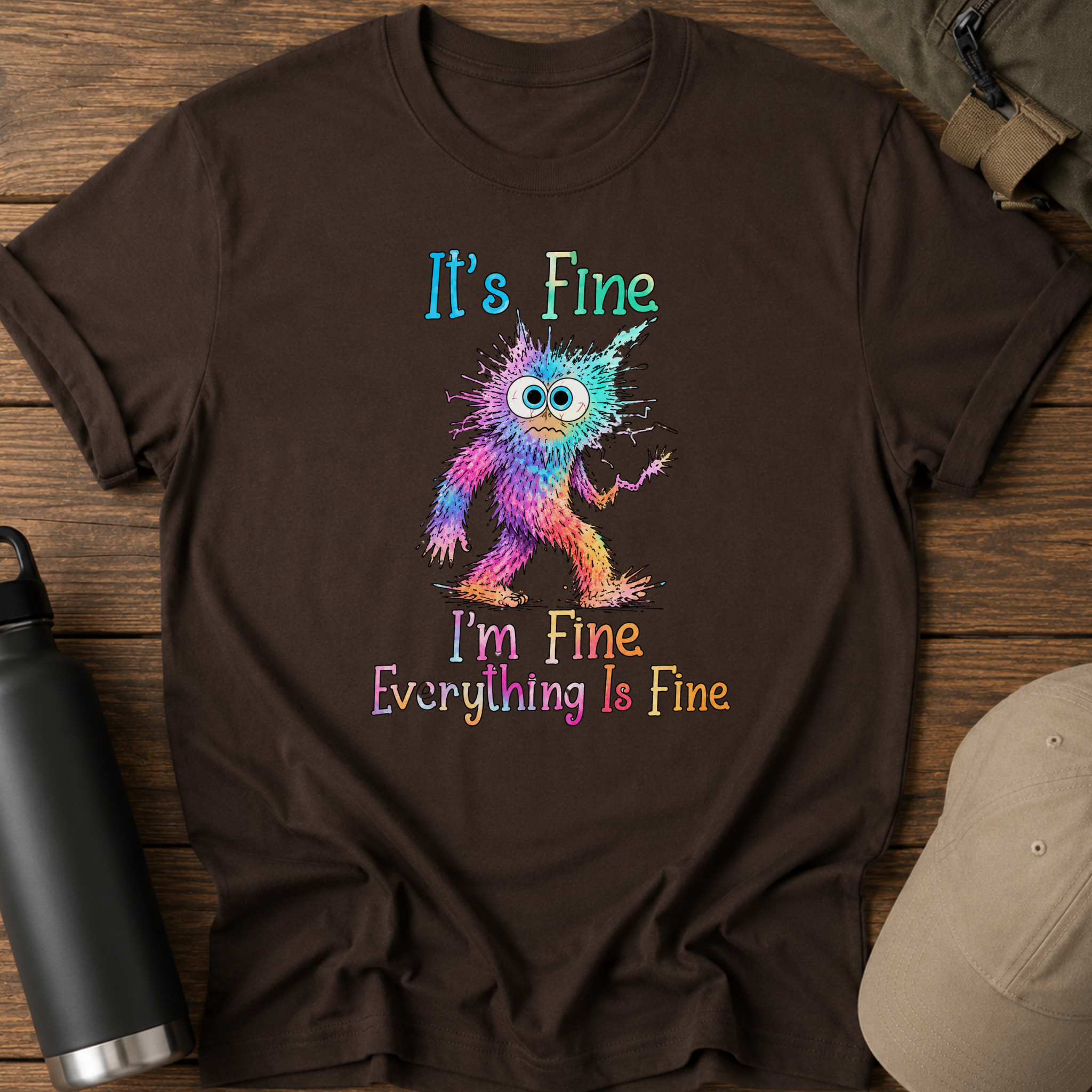 It's Fine Bigfoot Funny T-Shirt