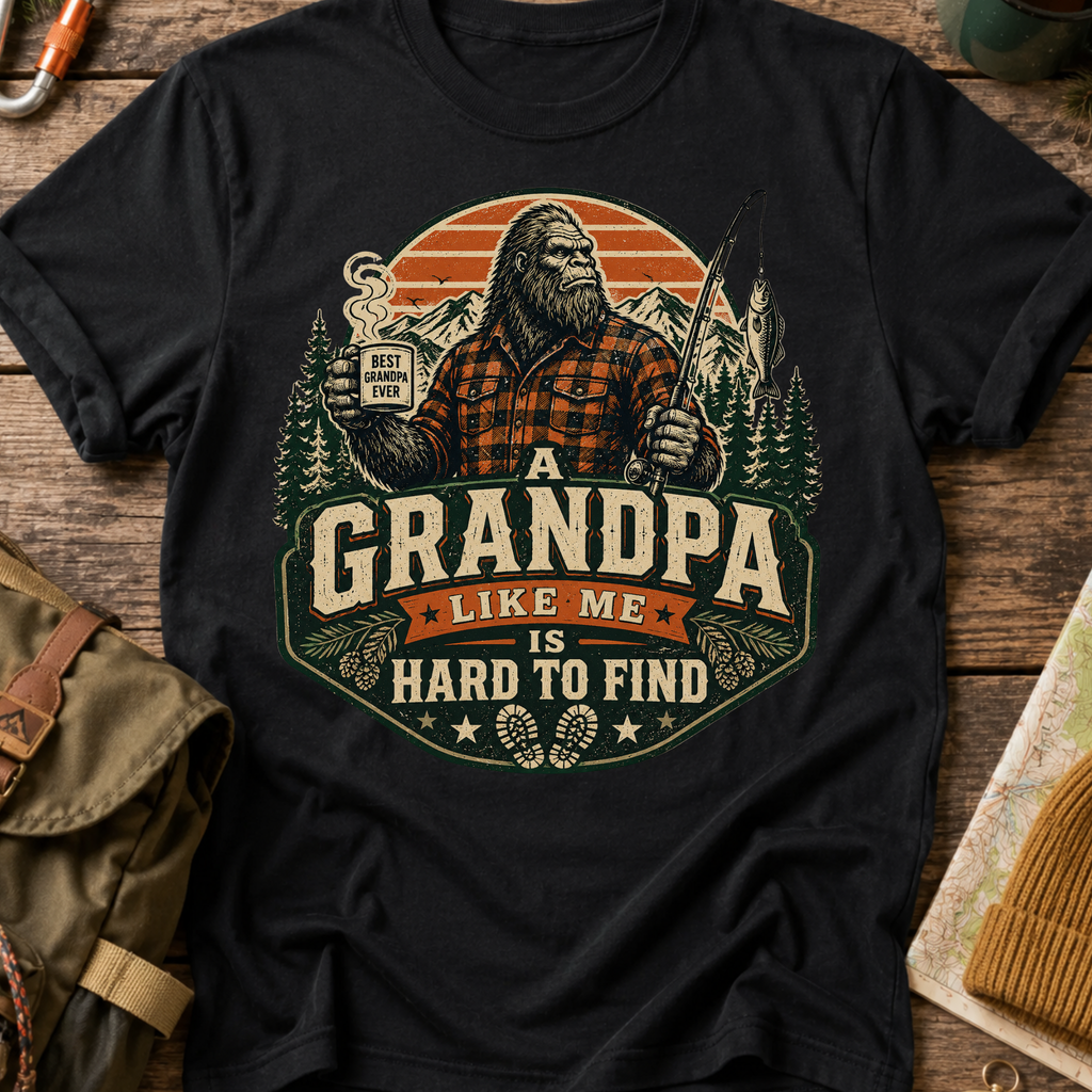 Grandpa Like Me Is Hard to Find Bigfoot T-Shirt