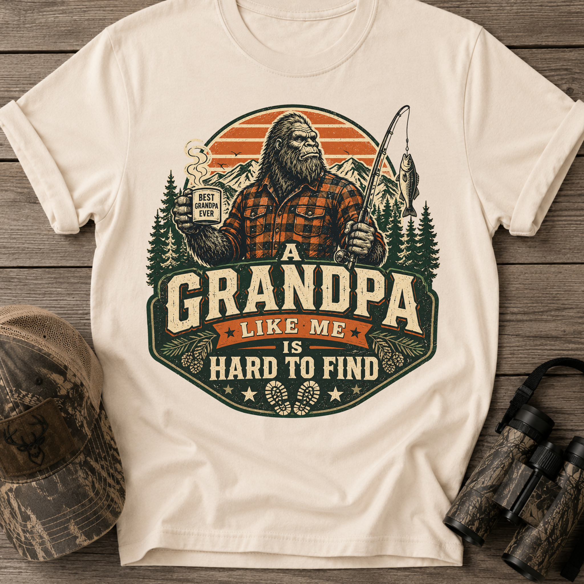 Grandpa Like Me Is Hard to Find Bigfoot T-Shirt