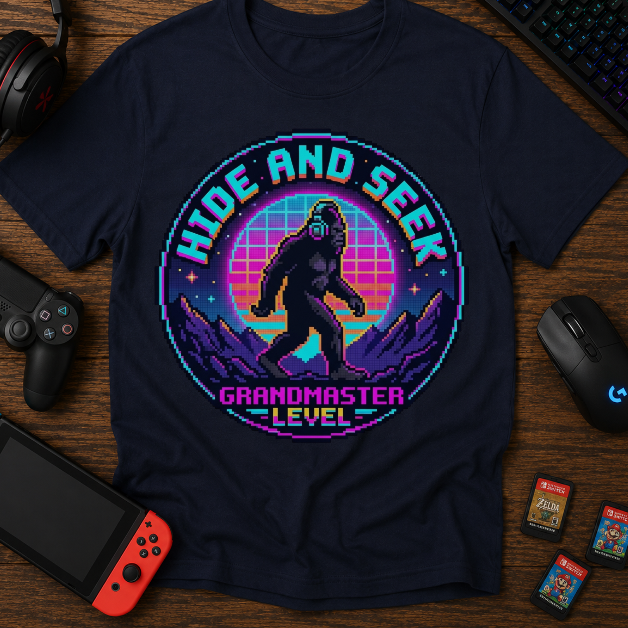 Hide and Seek Grandmaster Pixel T‑Shirt