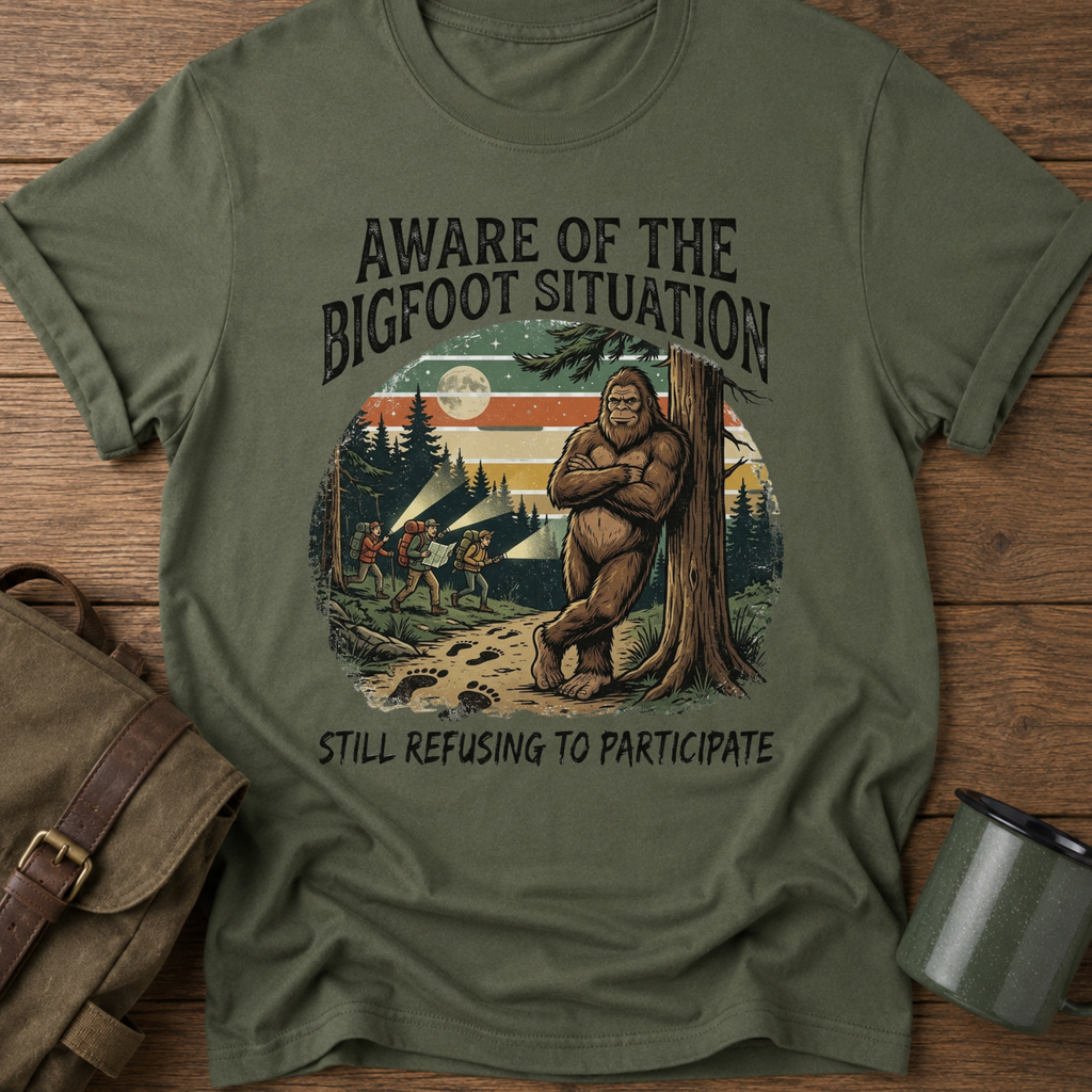 Aware of the Bigfoot Situation Funny T-Shirt
