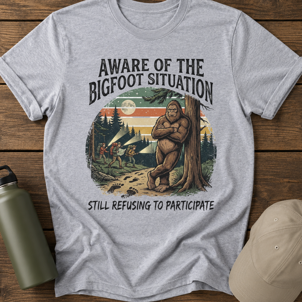 Aware of the Bigfoot Situation Funny T-Shirt
