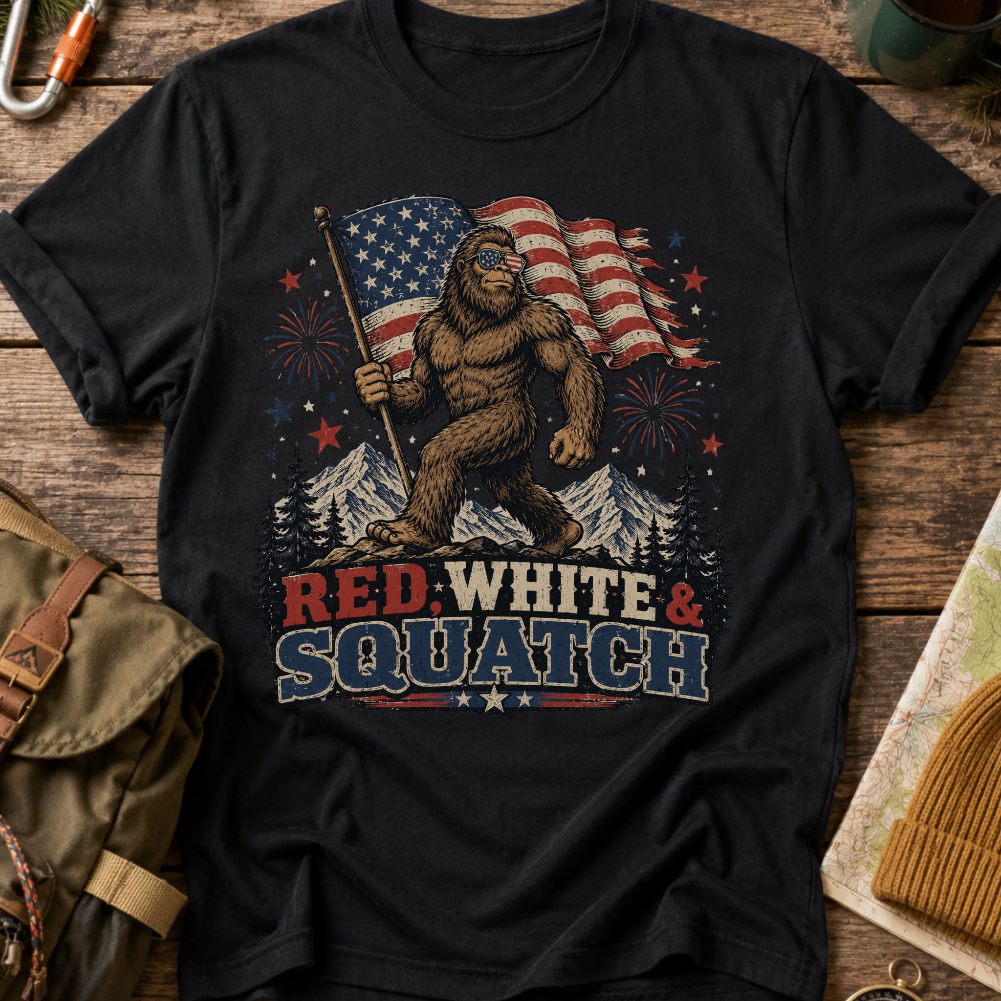 Patriotic Sasquatch T-Shirt