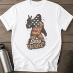 Patriotic Sasquatch 'Stay Wild' Graphic T-Shirt