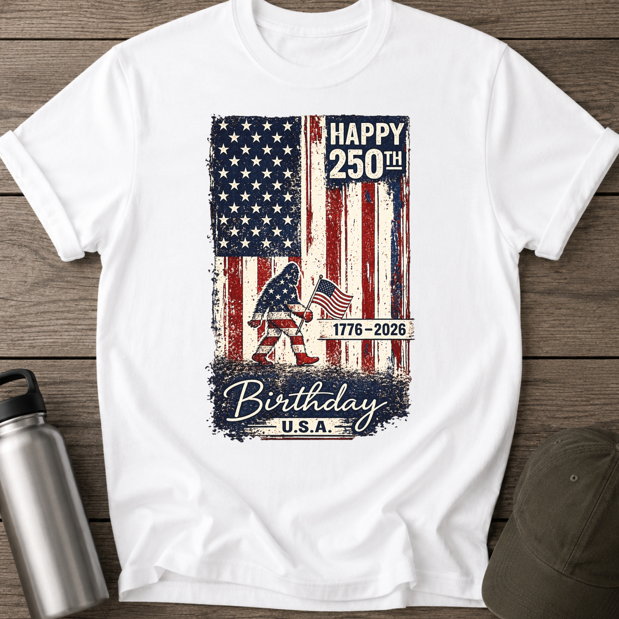 250th USA Birthday Bigfoot T-Shirt