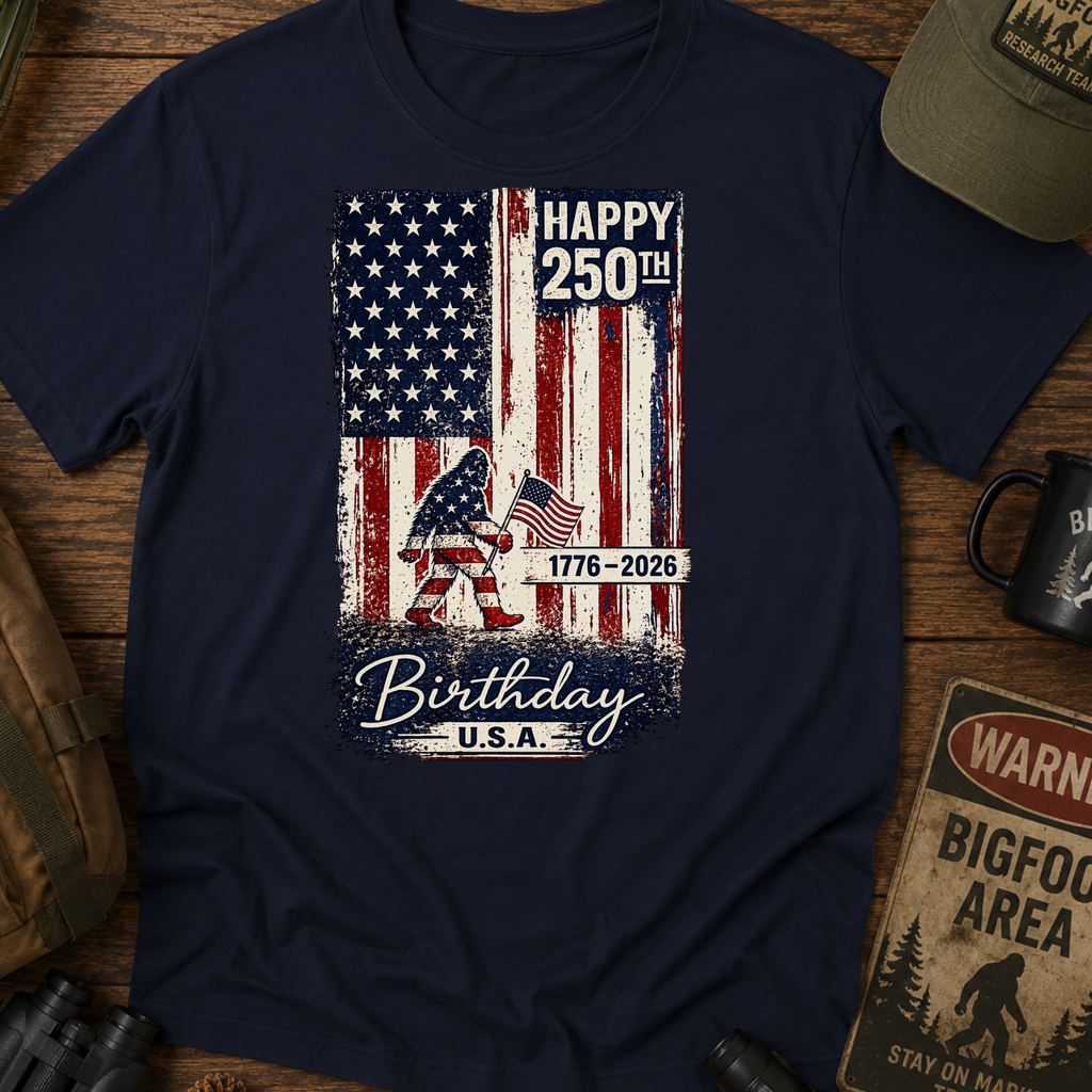 250th USA Birthday Bigfoot T-Shirt