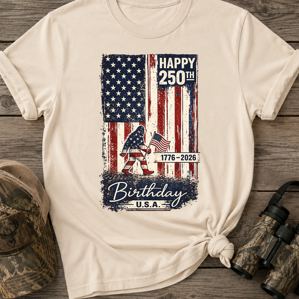 250th USA Birthday Bigfoot T-Shirt
