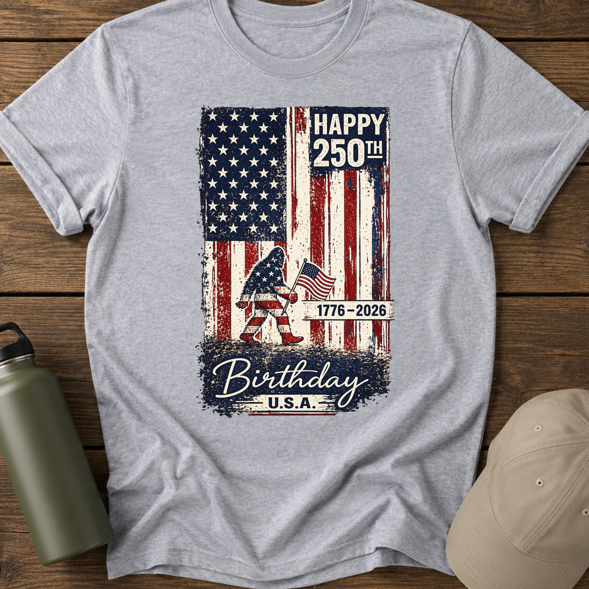 250th USA Birthday Bigfoot T-Shirt