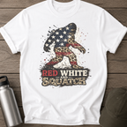 Red White and Sasquatch Patriotic Bigfoot T-Shirt