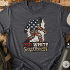 Red White and Sasquatch Patriotic Bigfoot T-Shirt