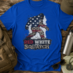 Red White and Sasquatch Patriotic Bigfoot T-Shirt