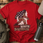 Red White and Sasquatch Patriotic Bigfoot T-Shirt