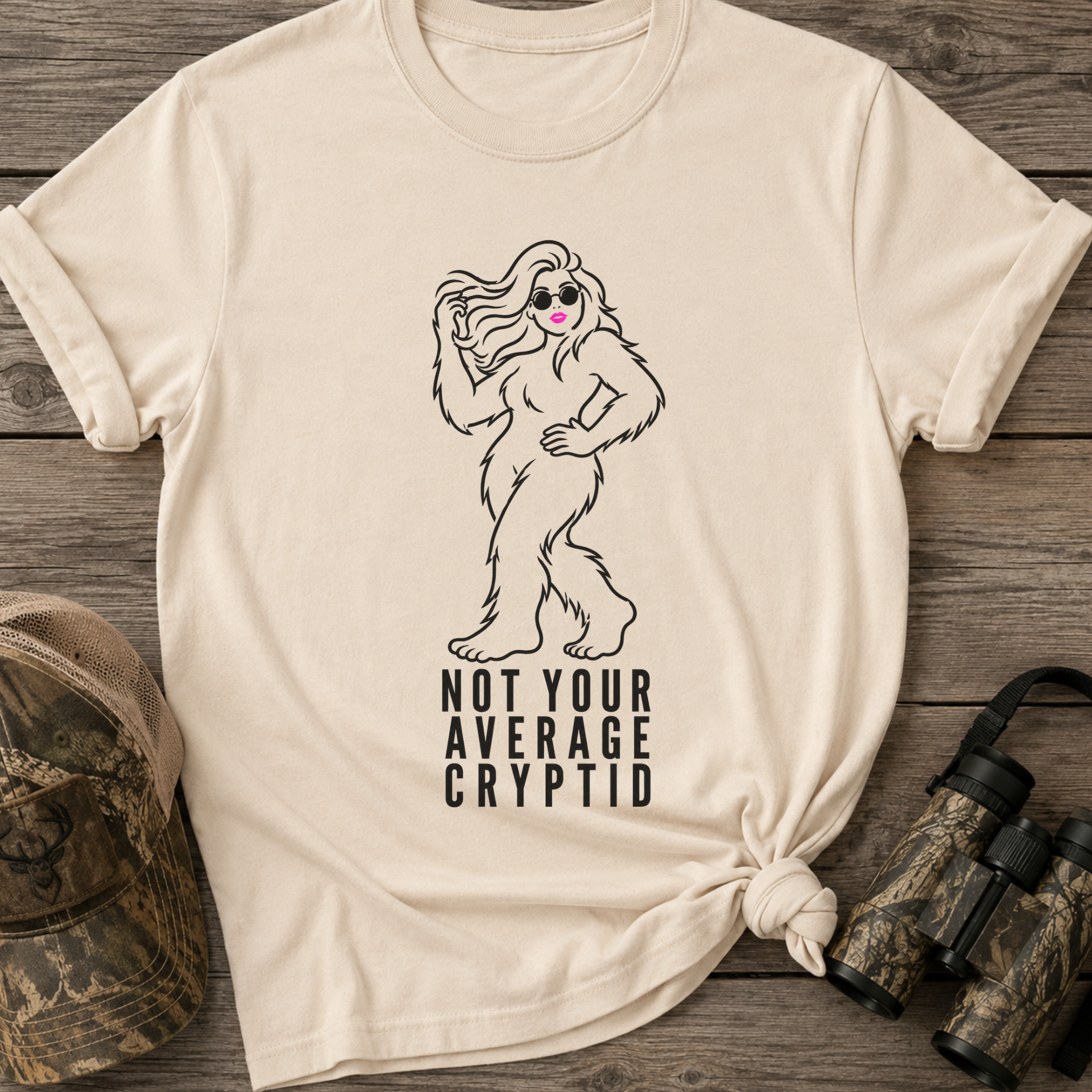 Not Your Average Cryptid Cute Sasquatch T-Shirt