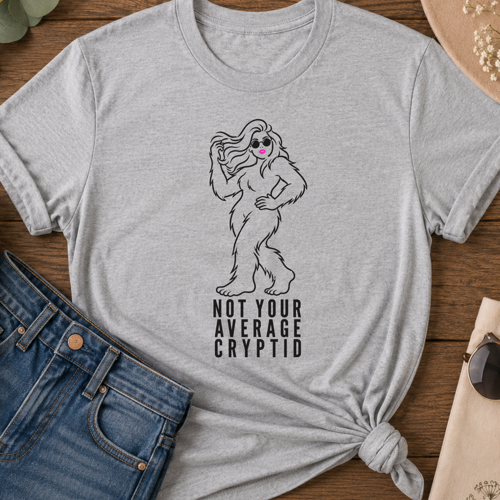 Not Your Average Cryptid Cute Sasquatch T-Shirt