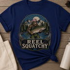 Reel Squatchy Pink Hat Fishing T-Shirt