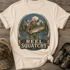 Reel Squatchy Pink Hat Fishing T-Shirt