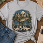 Reel Squatchy Pink Hat Fishing T-Shirt