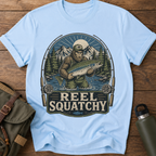 Reel Squatchy Fishing Green Hat T-Shirt