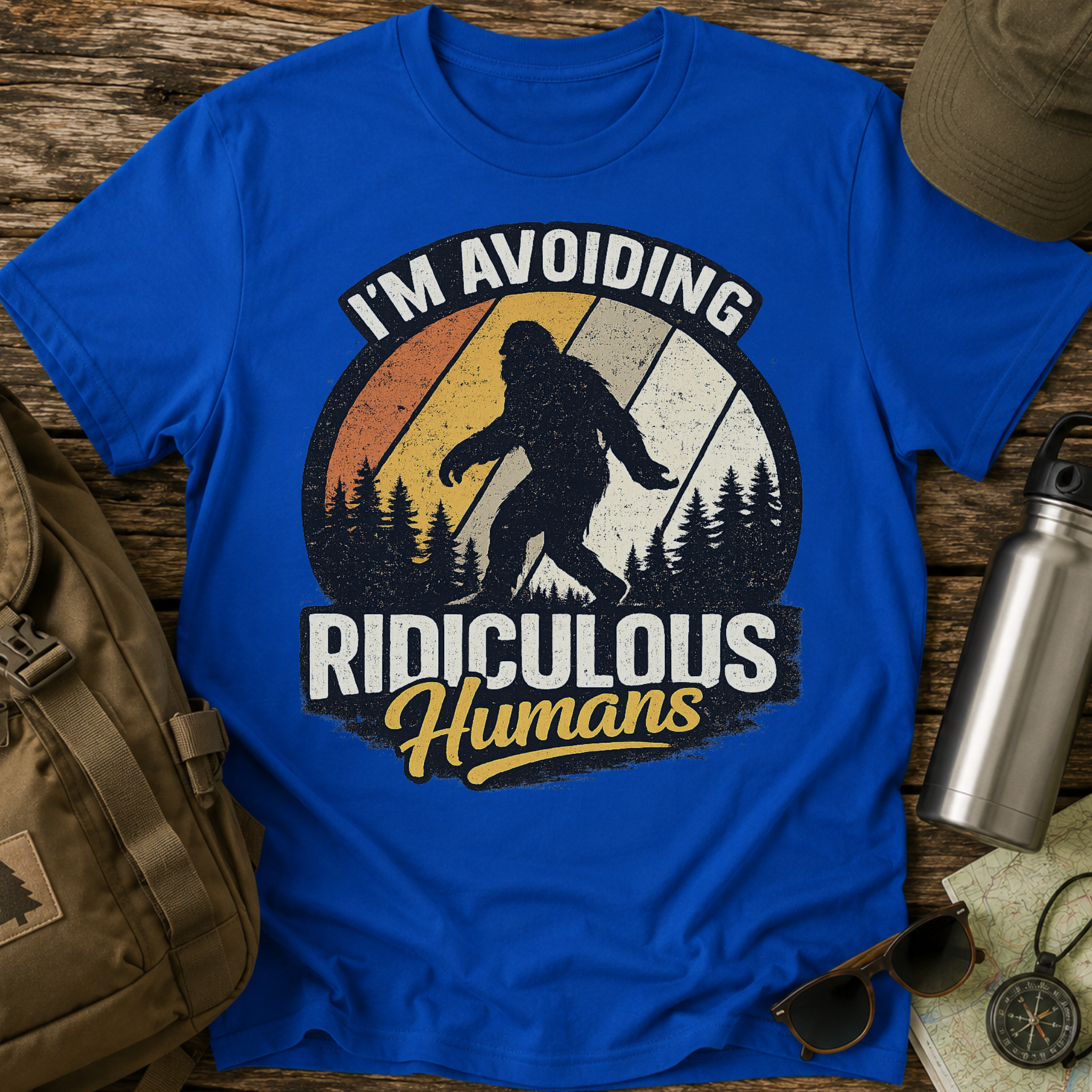 I'm Avoiding Ridiculous Humans Bigfoot Sasquatch T-Shirt