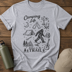 Camping Life Vintage Campfire & Sasquatch T-Shirt