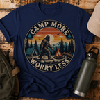 Camp More Worry Less Vintage Retro T‑Shirt