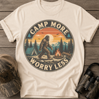 Camp More Worry Less Vintage Retro T‑Shirt