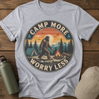 Camp More Worry Less Vintage Retro T‑Shirt