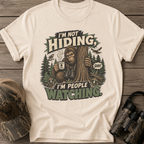 I'm Not Hiding I'm People Watching Funny Sasquatch T-Shirt