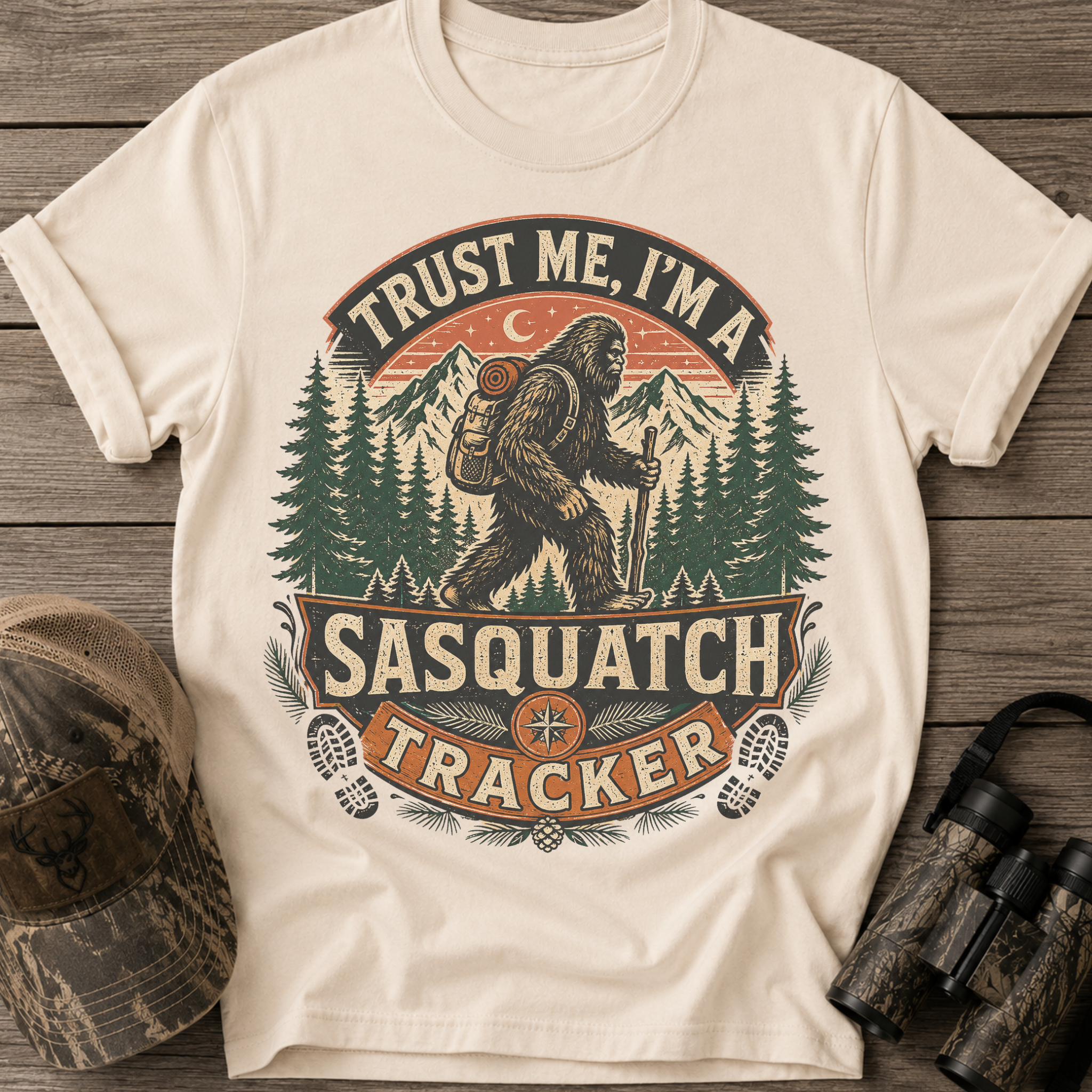 Trust Me, I’m a Sasquatch Tracker” Retro T-Shirt