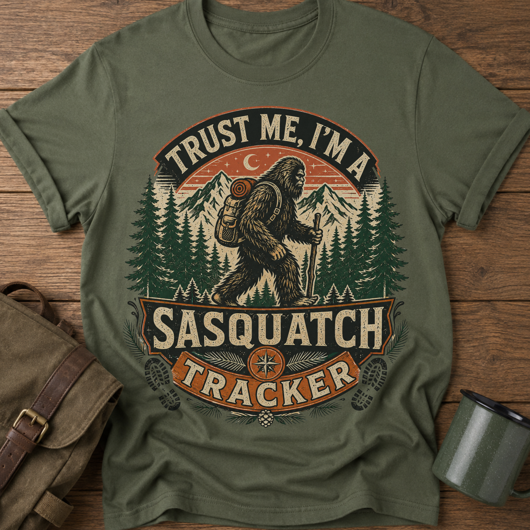 Trust Me, I’m a Sasquatch Tracker” Retro T-Shirt