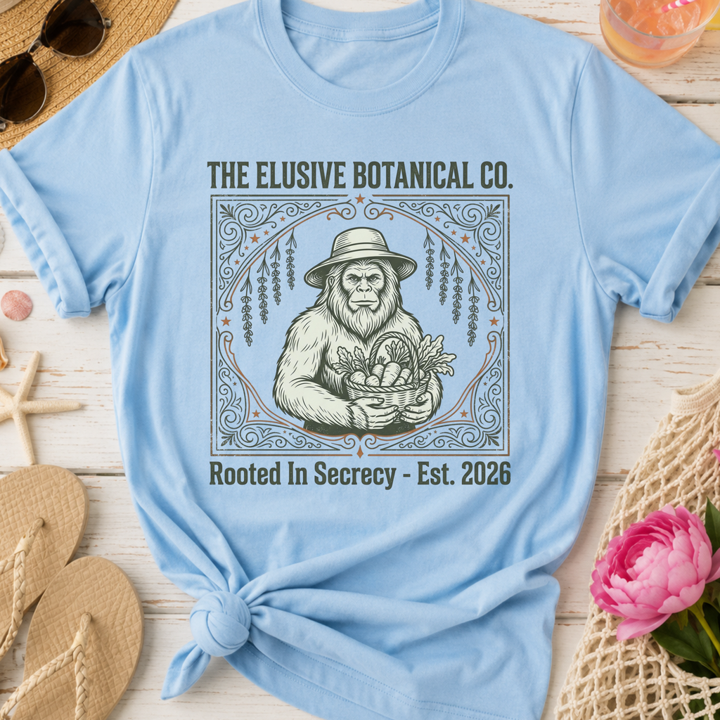 Elusive Botanical Gardening Vintage Sasquatch T-Shirt