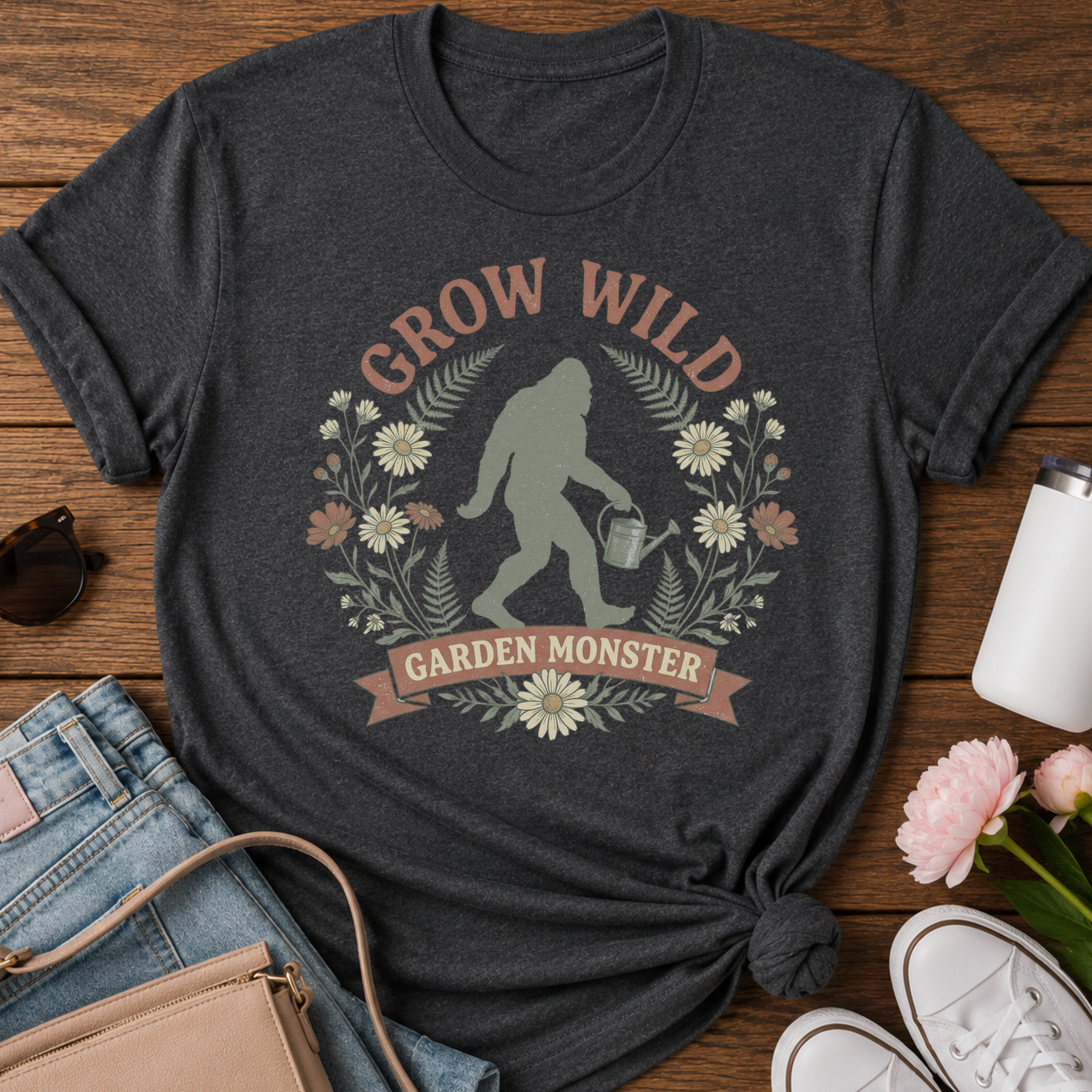 Grow Wild Garden Monster Sasquatch T-Shirt