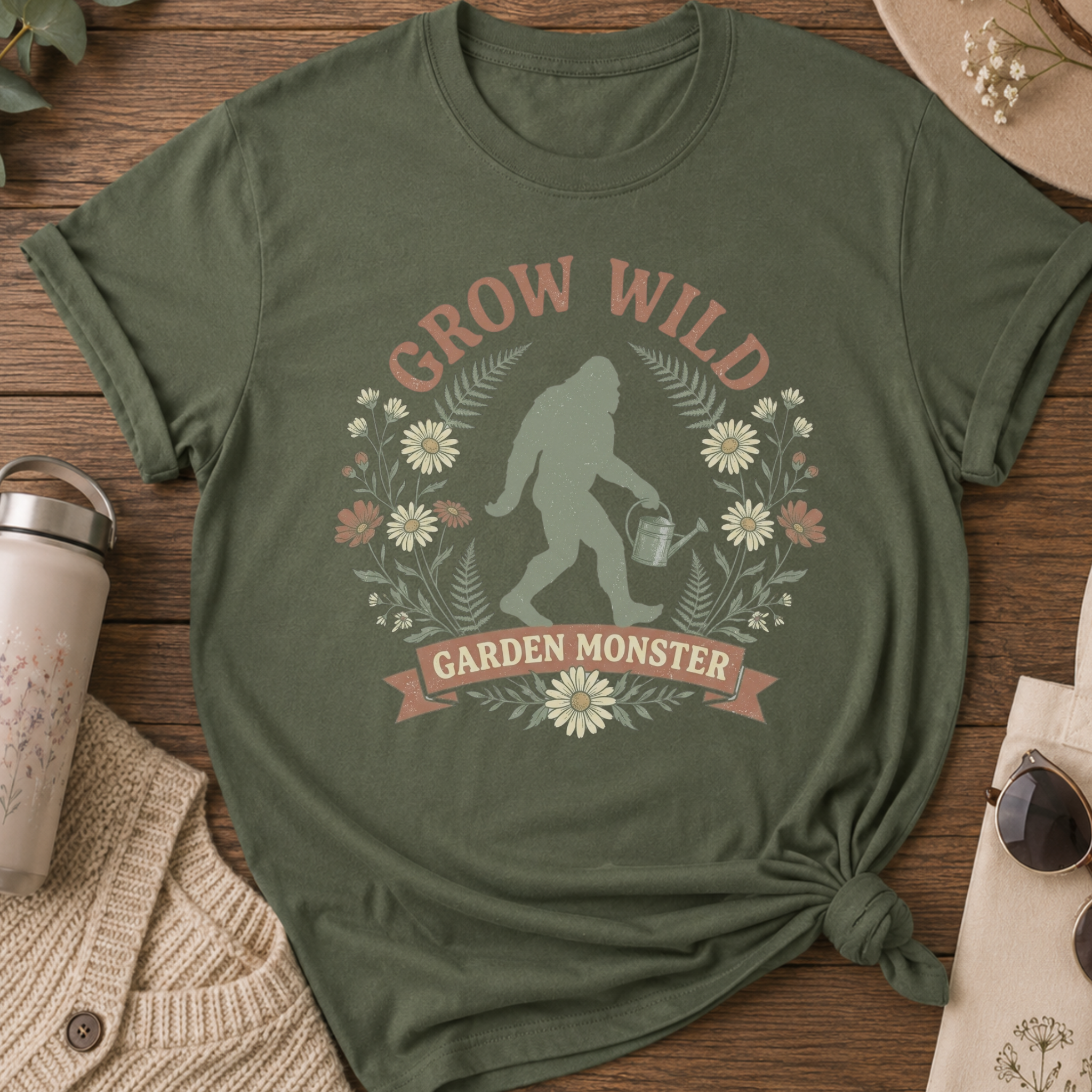 Grow Wild Garden Monster Sasquatch T-Shirt