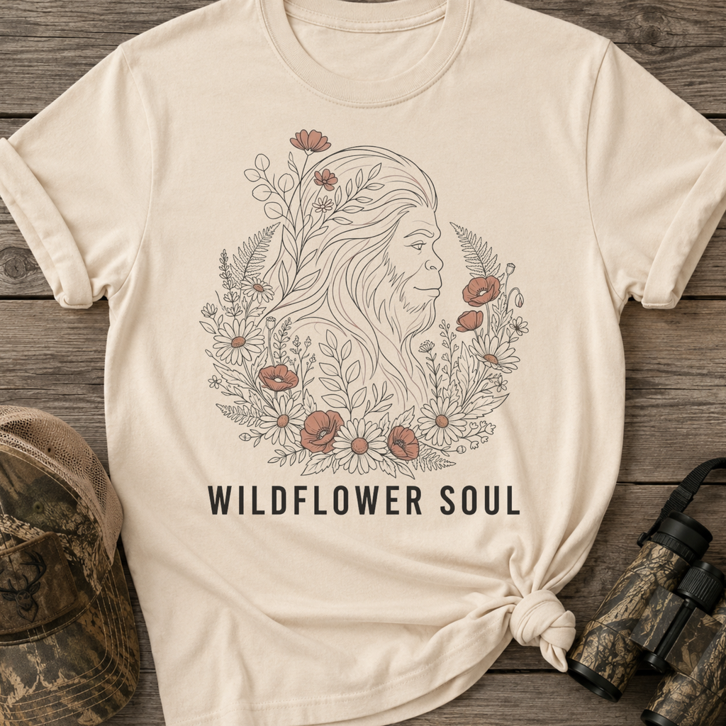 Wildflower Soul Boho Floral Bigfoot T-Shirt