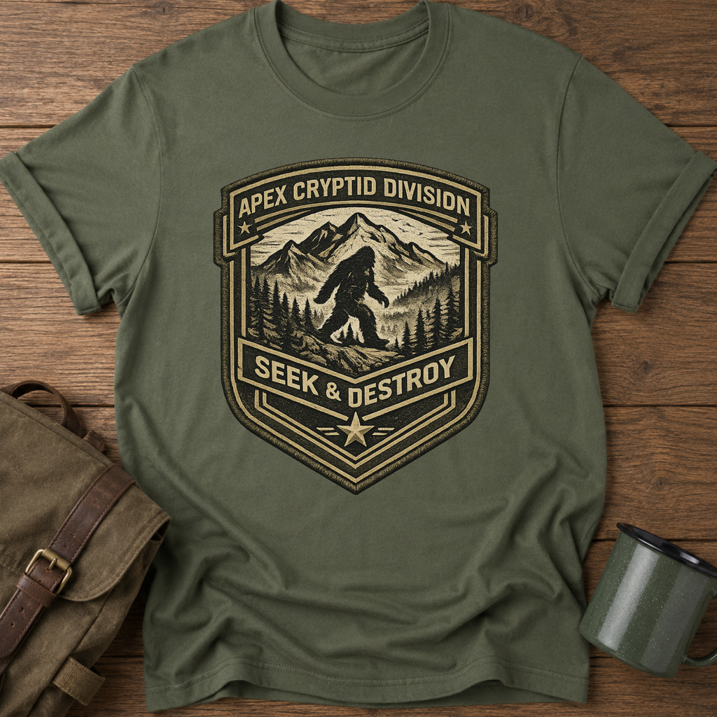 Apex Cryptid Division Bigfoot Seek & Destroy T-Shirt
