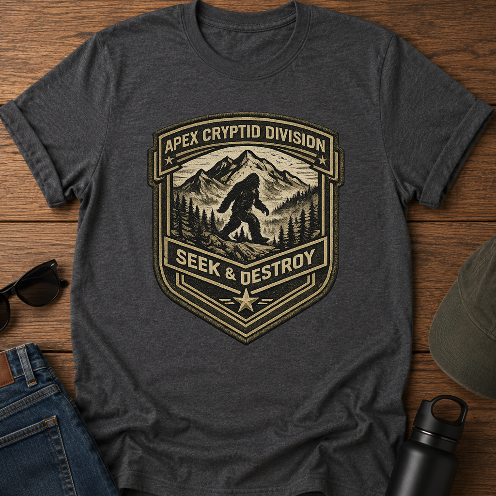 Apex Cryptid Division Bigfoot Seek & Destroy T-Shirt