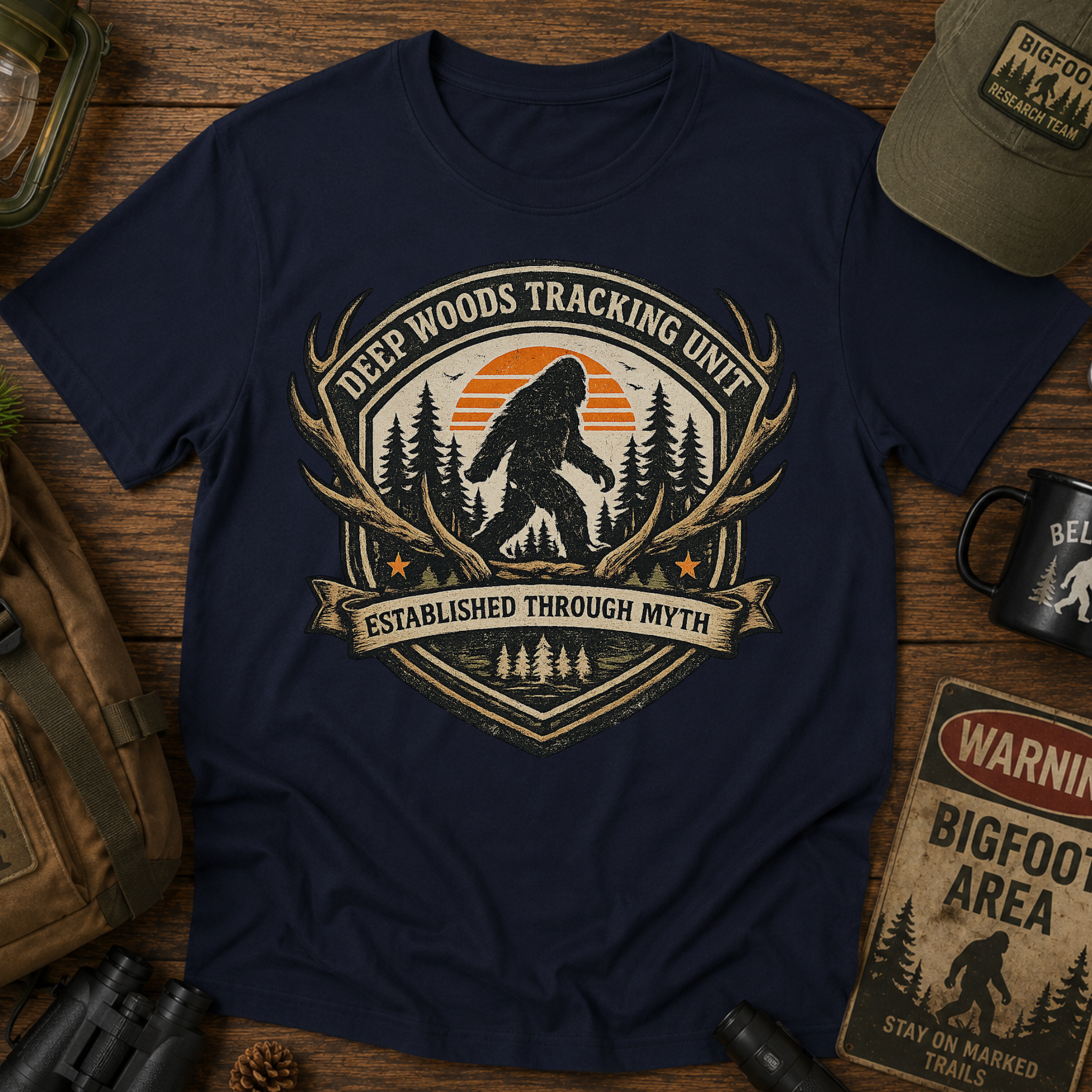 Deep Woods Tracking Unit Sasquatch T‑Shirt