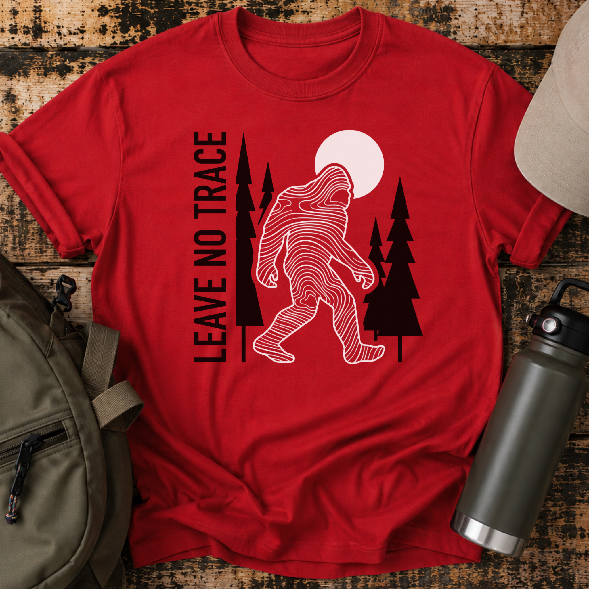 Leave No Trace Bigfoot Retro T‑Shirt