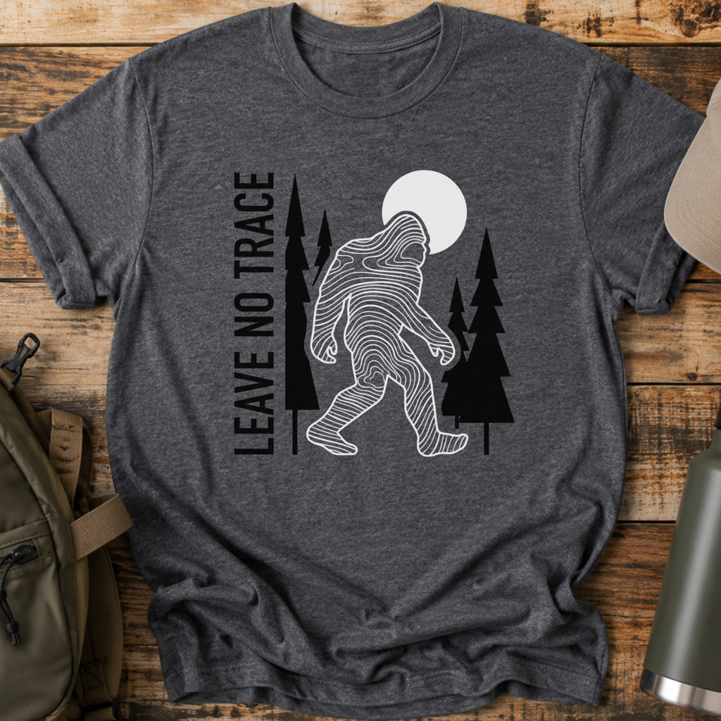 Leave No Trace Bigfoot Retro T‑Shirt