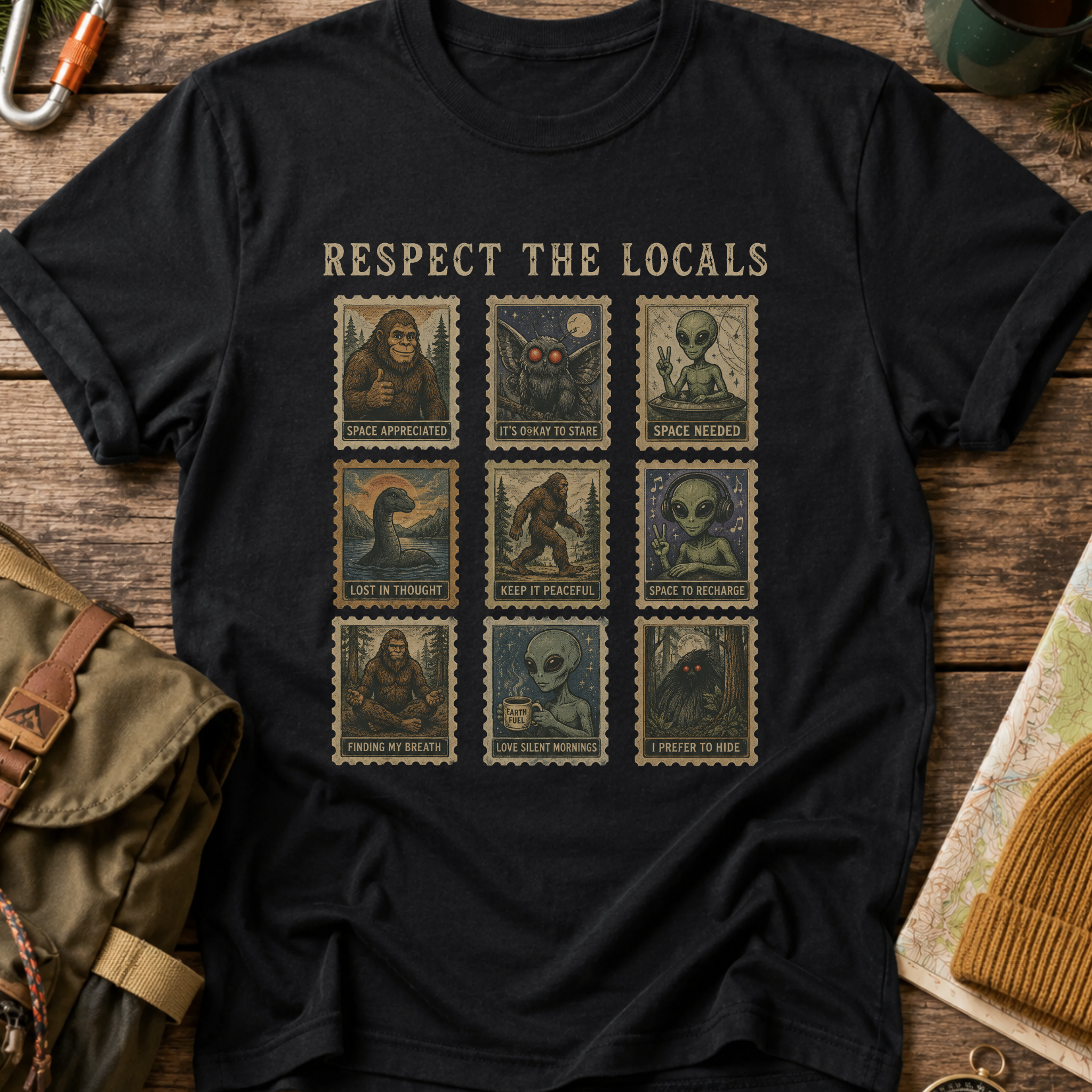 Respect the Locals Vintage Cryptid T-Shirt