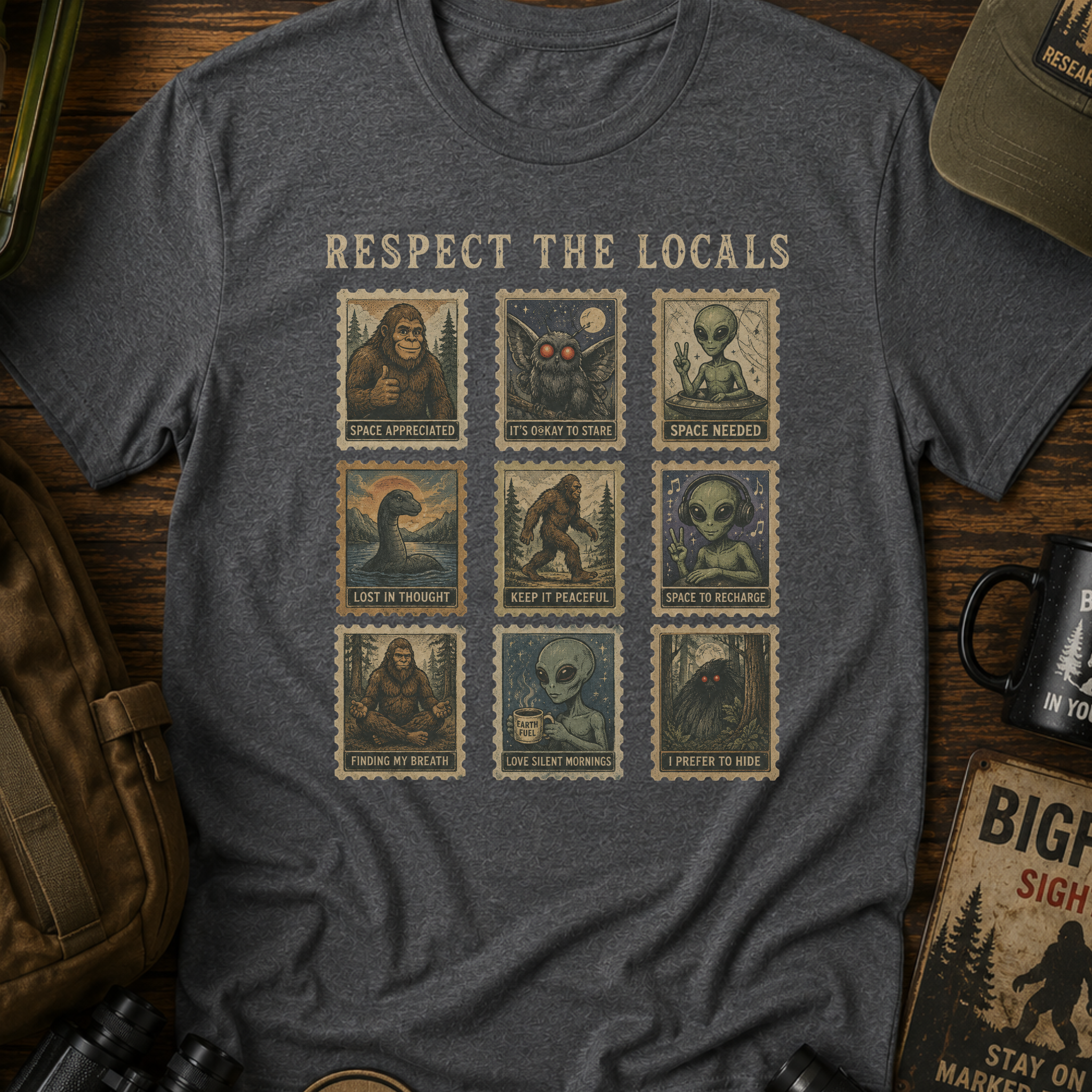 Respect the Locals Vintage Cryptid T-Shirt