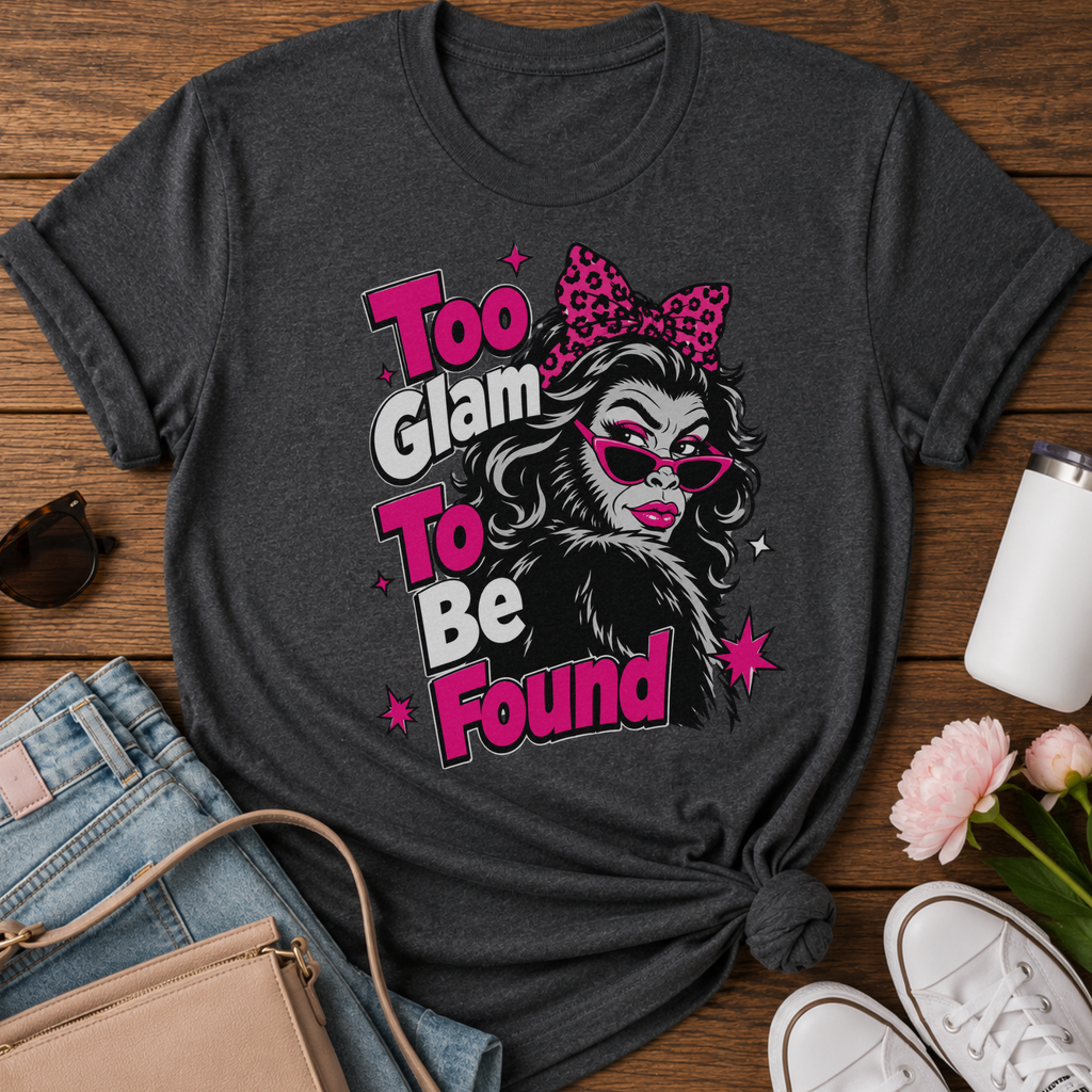 Too Glam To Be Found Bigfoot T-Shirt