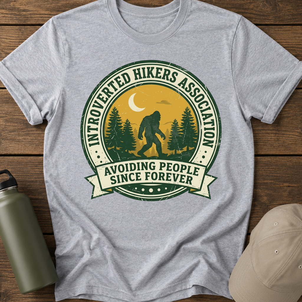 Introverted Hikers Association Bigfoot T-Shirt