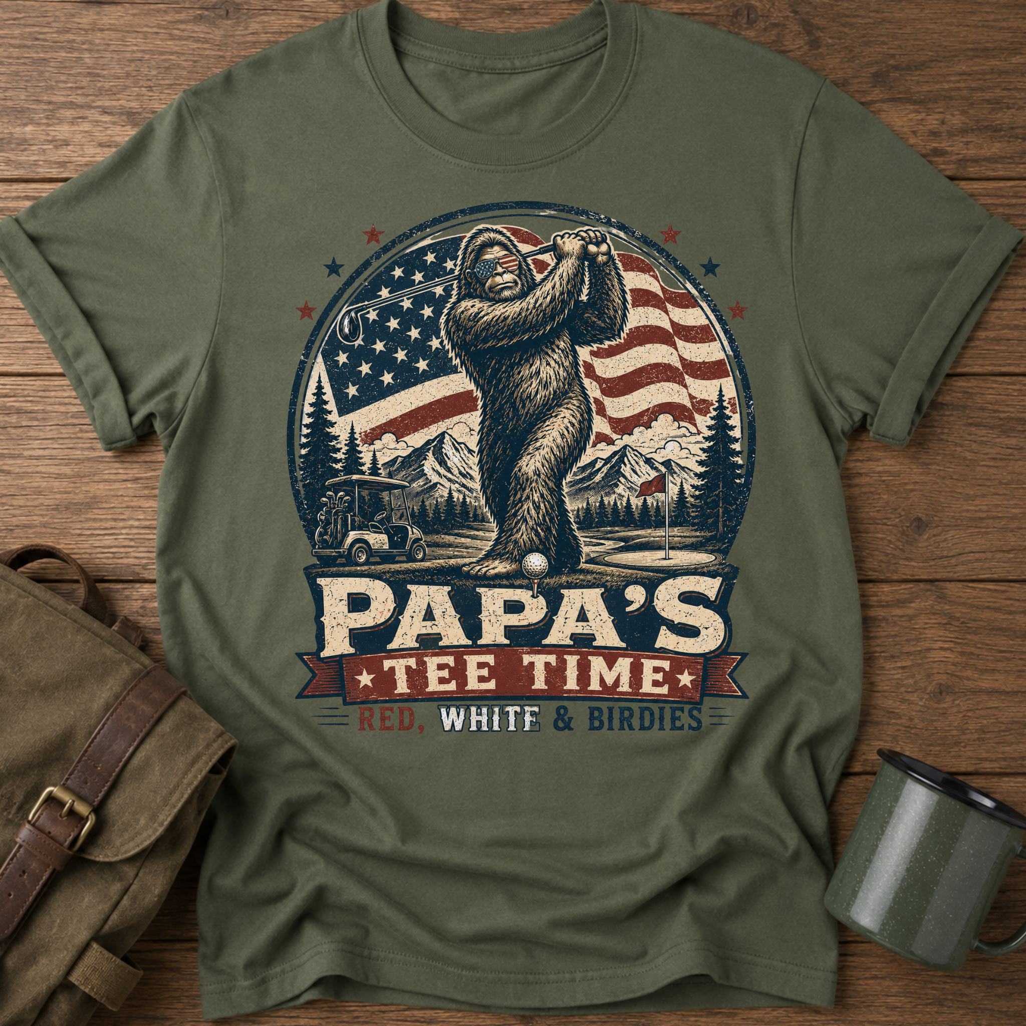 Papa's Tee Time Funny T-Shirt