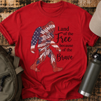 Land of The Free Bigfoot Patriotic T-Shirt